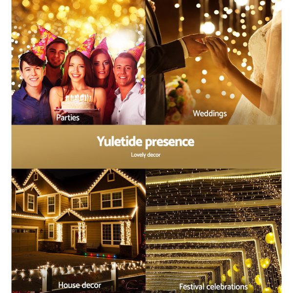 Jingle Jollys 50M Christmas Lights String Light 500 LED Warm White - Image 8